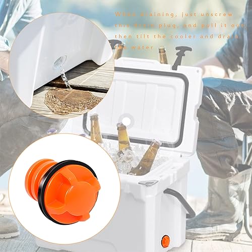 Miniatura 4 de Enchufe enfriador para YETI, paquete de 2 tapones de drenaje de repuesto compatibles con la línea de Yeti de Roadie, Tundra y Tank & RTIC Coolers a