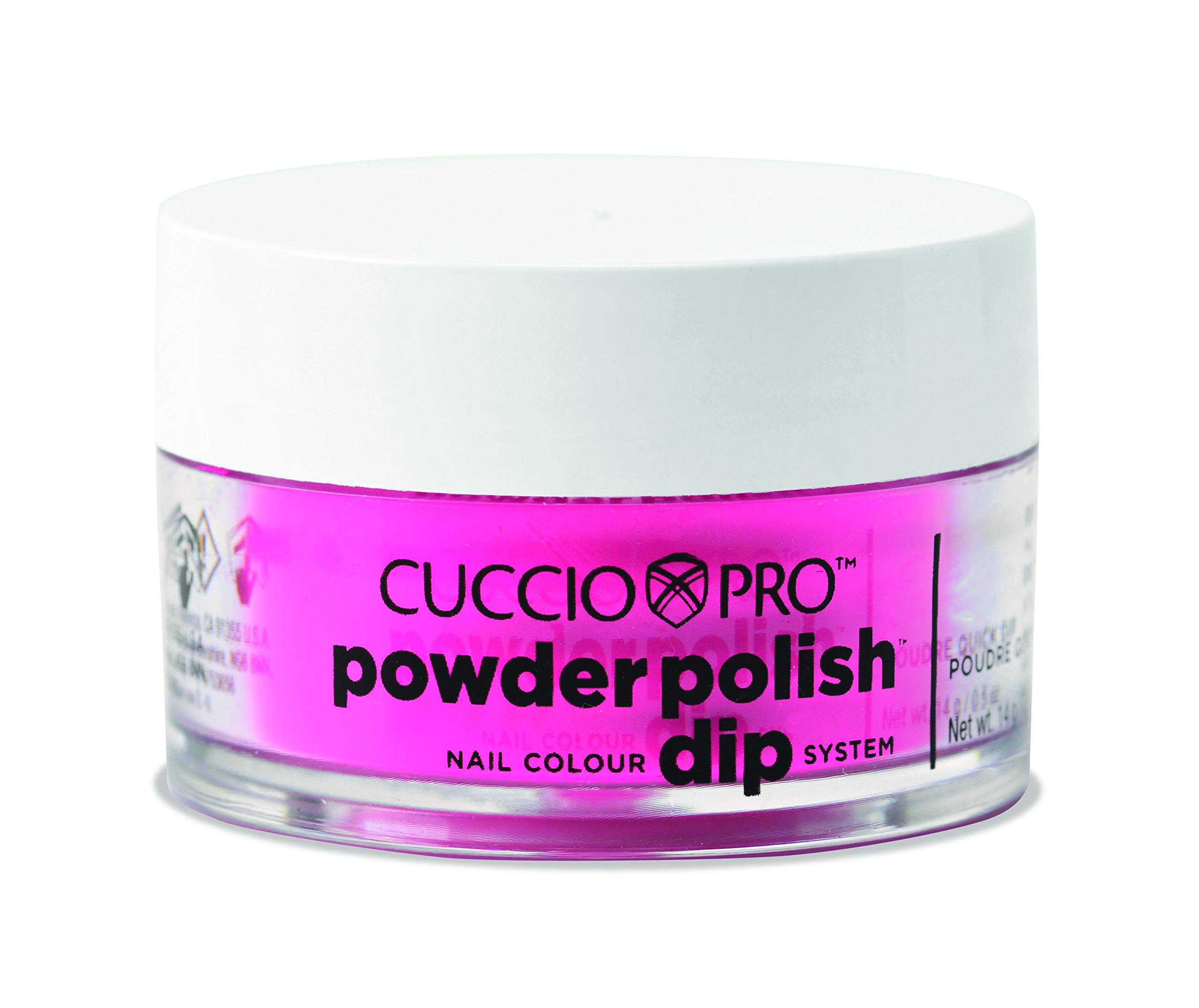 Cuccio - Pro Powder Polish Nail Colour Dip System - Neon Pink Dark - for Women - Nail Powder - 2 oz