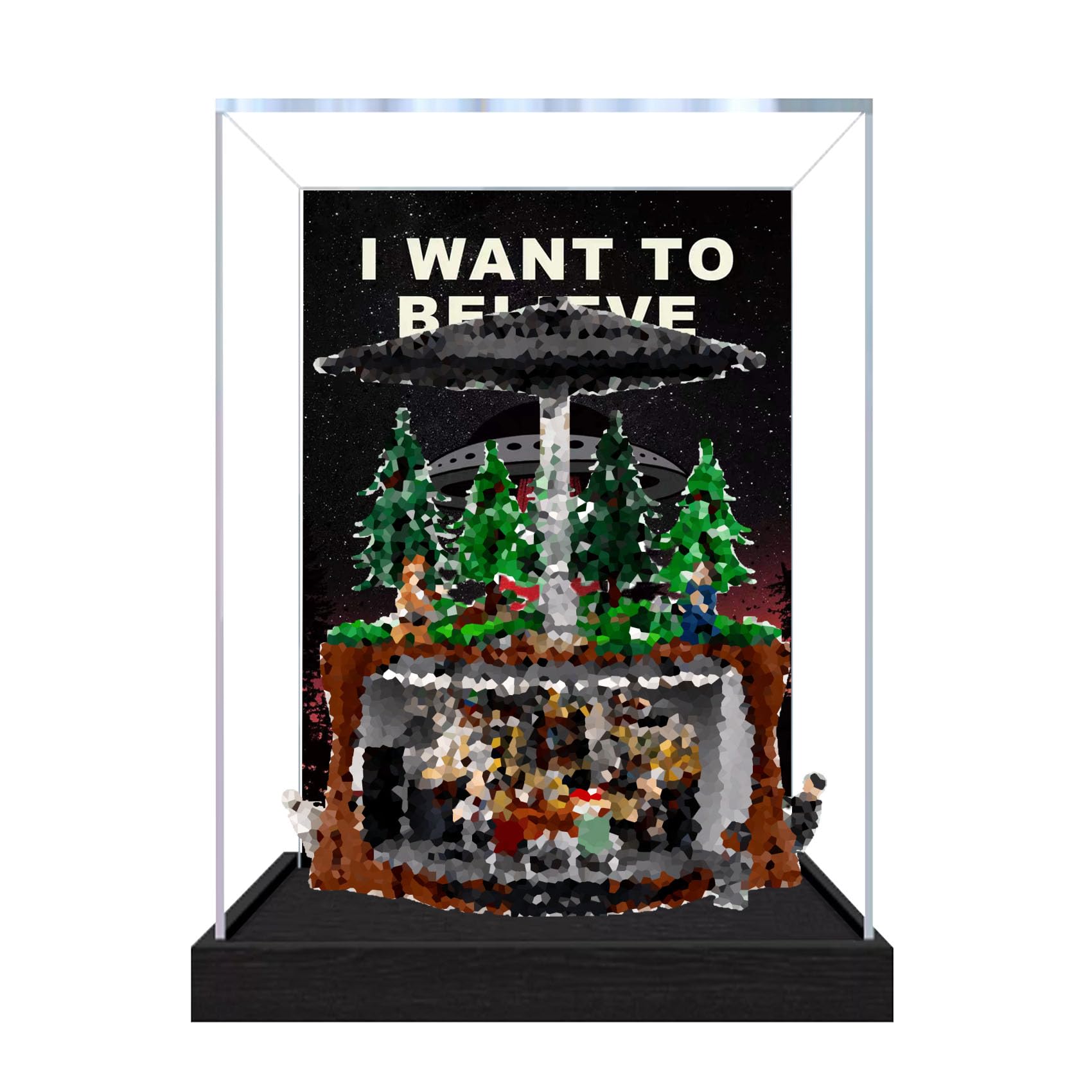 Feifanyifei Background3mma Dustproof Acrylic Display Case For Le-Go 21369 Model (Background3mma)