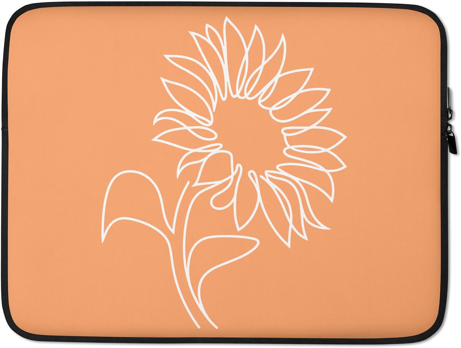 Simple Line Art Sunflower Graphic Graphic Laptop Sleeve image 5
