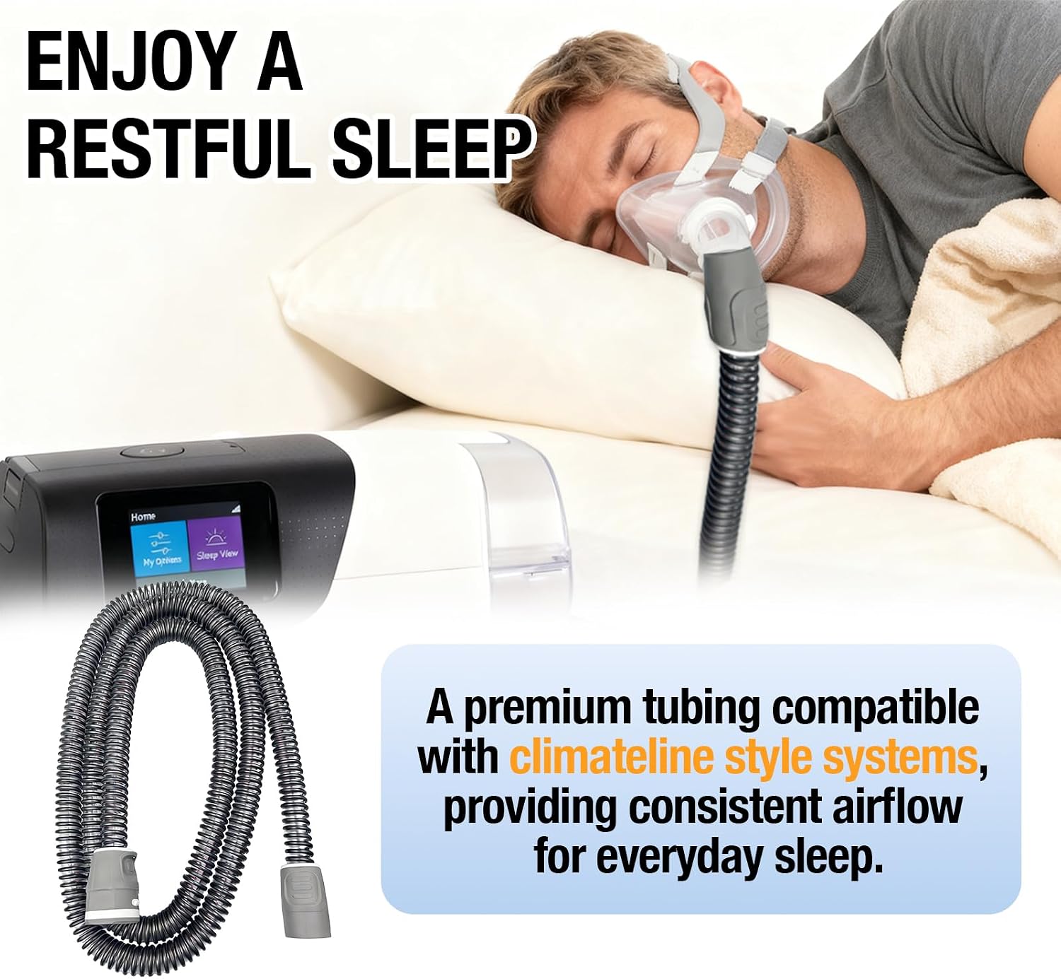 Replacement Heated CPAP Tubing Compatible with Airsense 11 and Aircurve 11 Machines, Climate-Line Air Hose, Includes 20 Replacement Filters CPAP Supplies