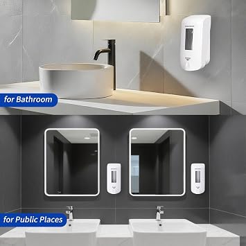 Hand Soap Dispenser Wall Mounted, 1000ml, Pearl-White
