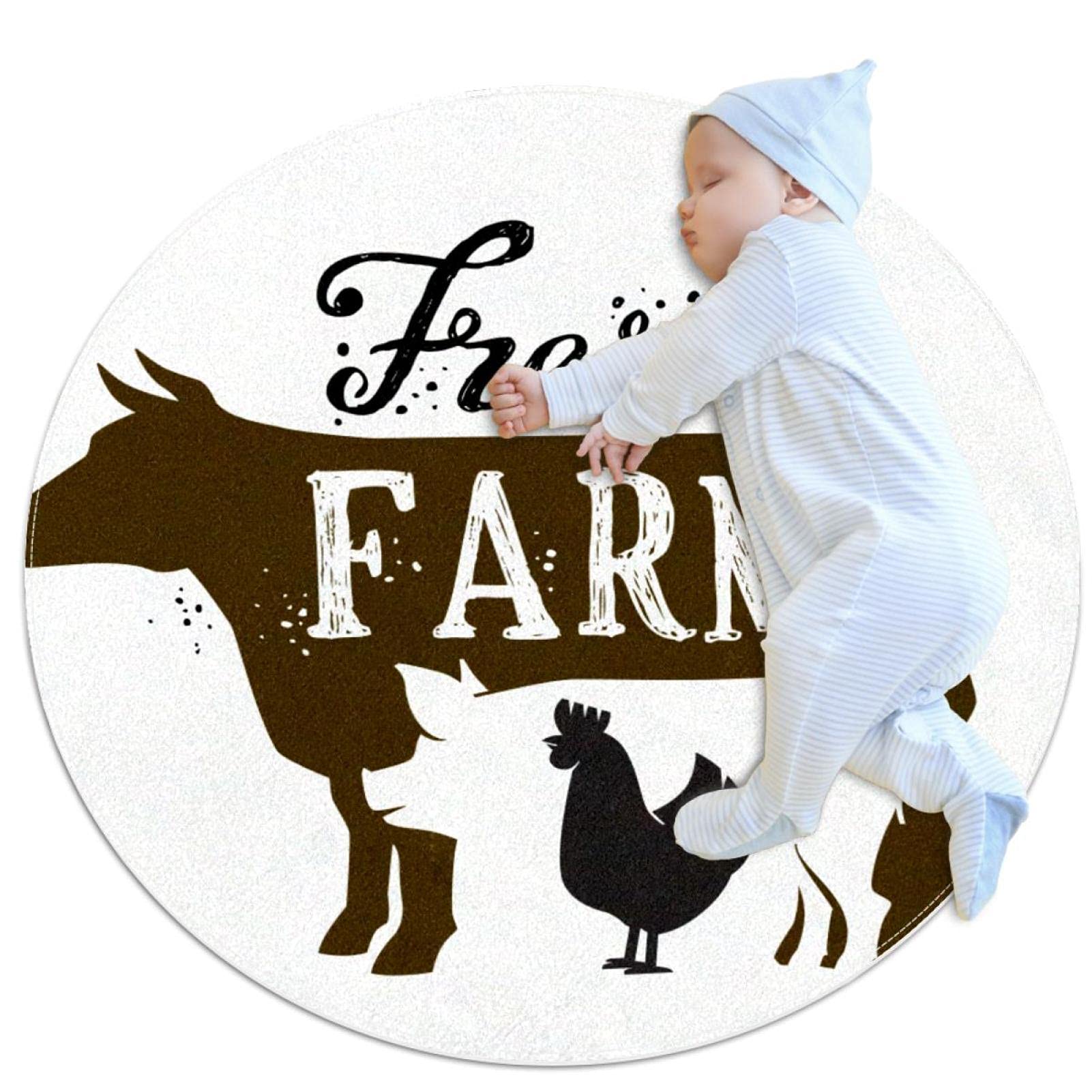 Tapis de jeu pour enfants JDEZ animaux de la ferme, une idée cadeau de naissance