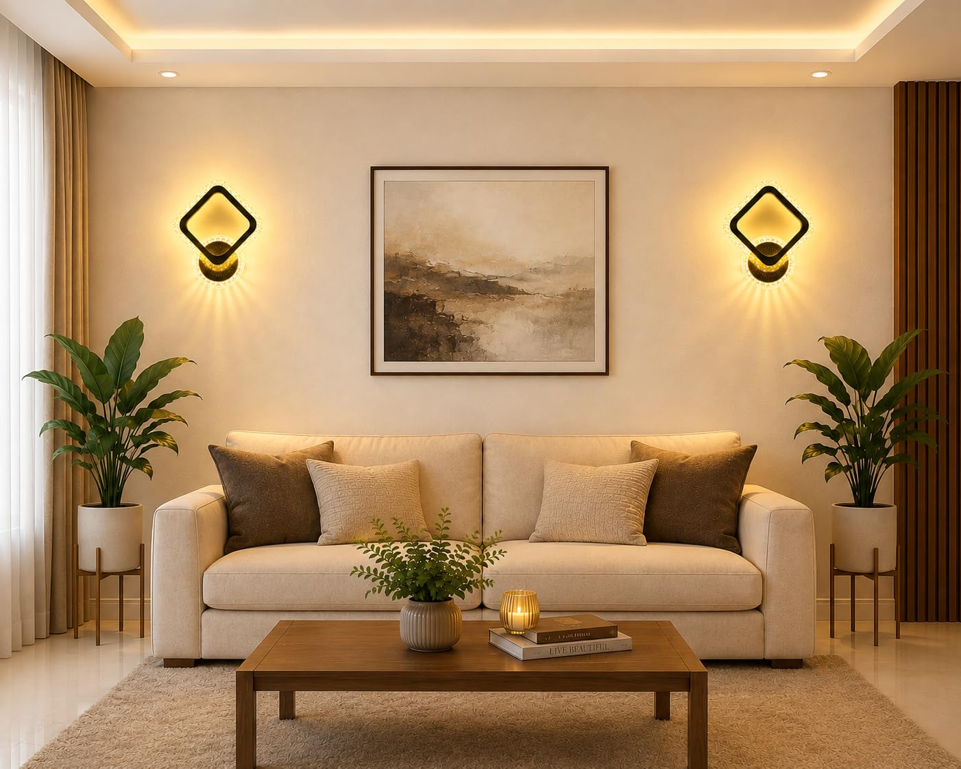 Crystal LED Wall Light - Modern Gold Decorative Lamp -5