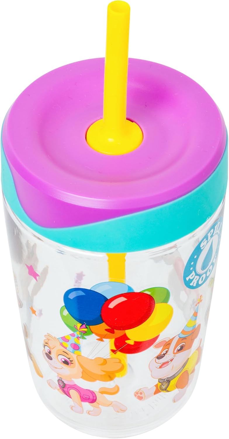 Silver Buffalo PAW Patrol, Spill Proof Tumbler with Straw, 17.5oz image 5