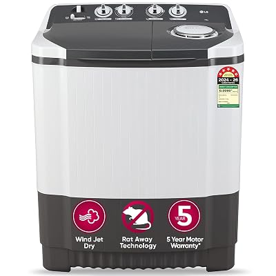 LG 7 kg P7020NGAZ Semi-Automatic, Wind Jet Dry