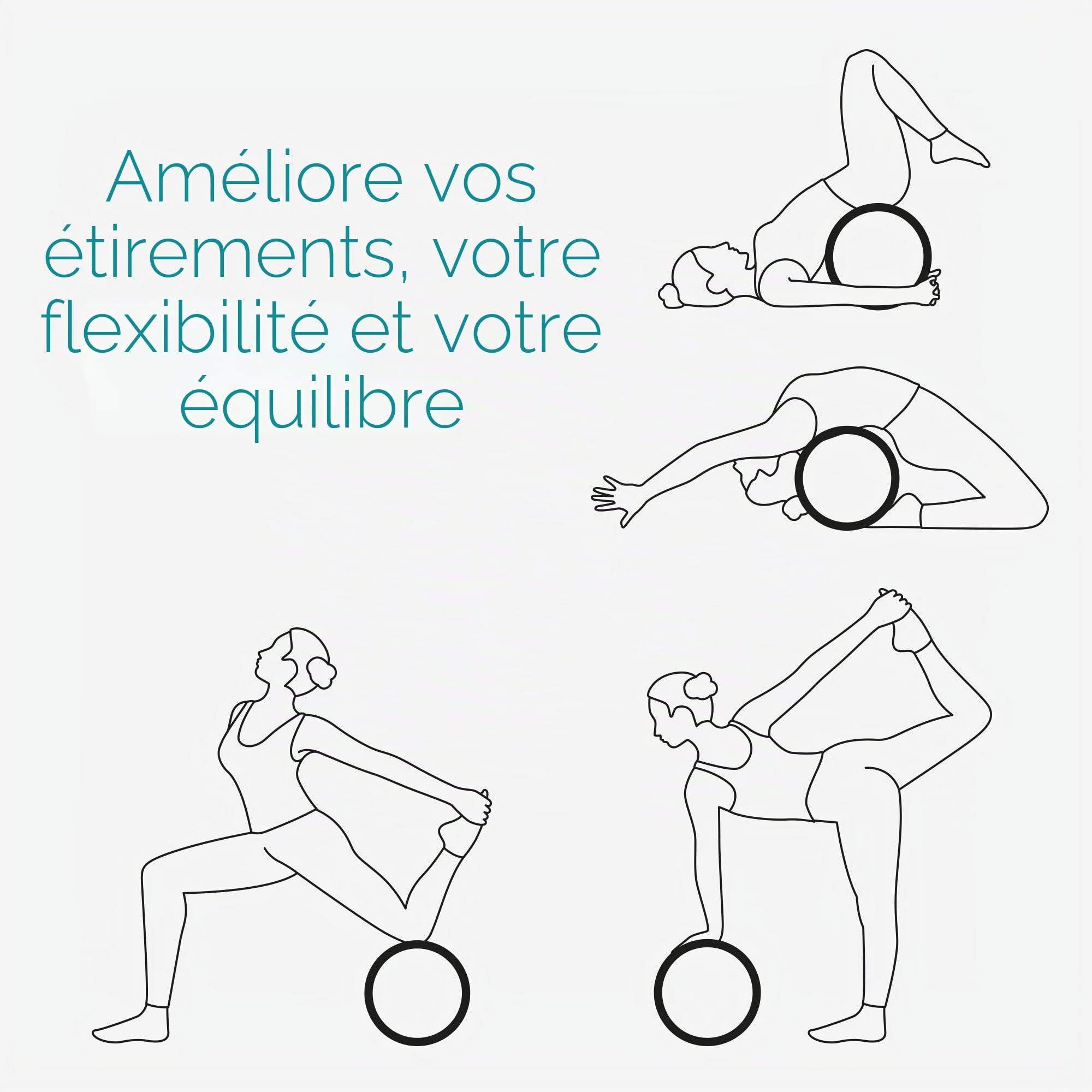 Navaris Roue de Yoga - Roue Yoga en liège Ø 33 cm pour Entrainement étirement Posture Fitness Pilates - Accessoire de Sport Tout Niveau