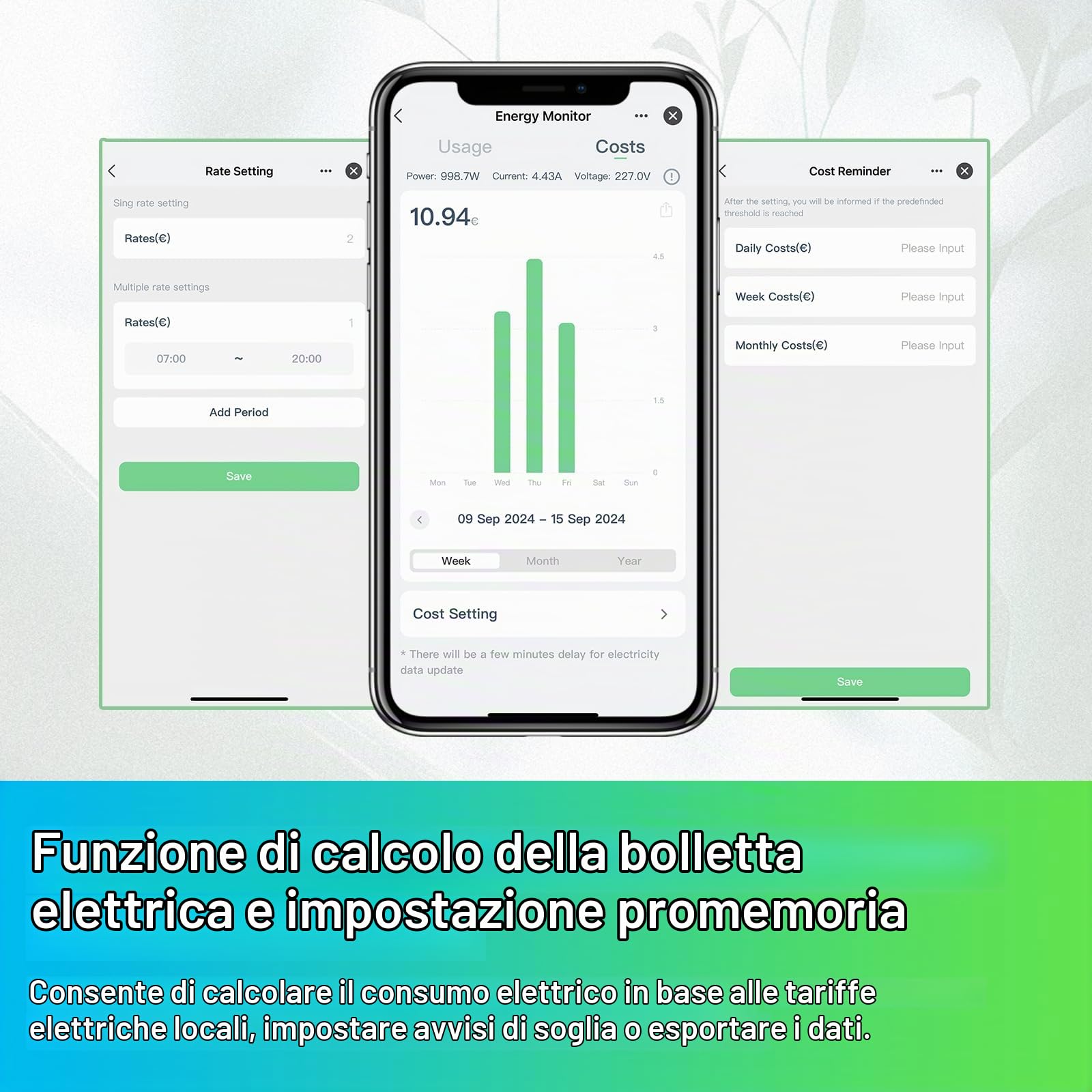 ANTELA Presa Smart con Misurazione dell'energia Elettrica Smart plug 16A | Type F, Monitoraggio delle Bollette, Controllo Vocale, Compatibile con Alexa e Google Home, Controllo APP, 4 Pz