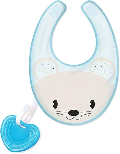 Chicco Fresh 3in1 Bib with Teether, Blue