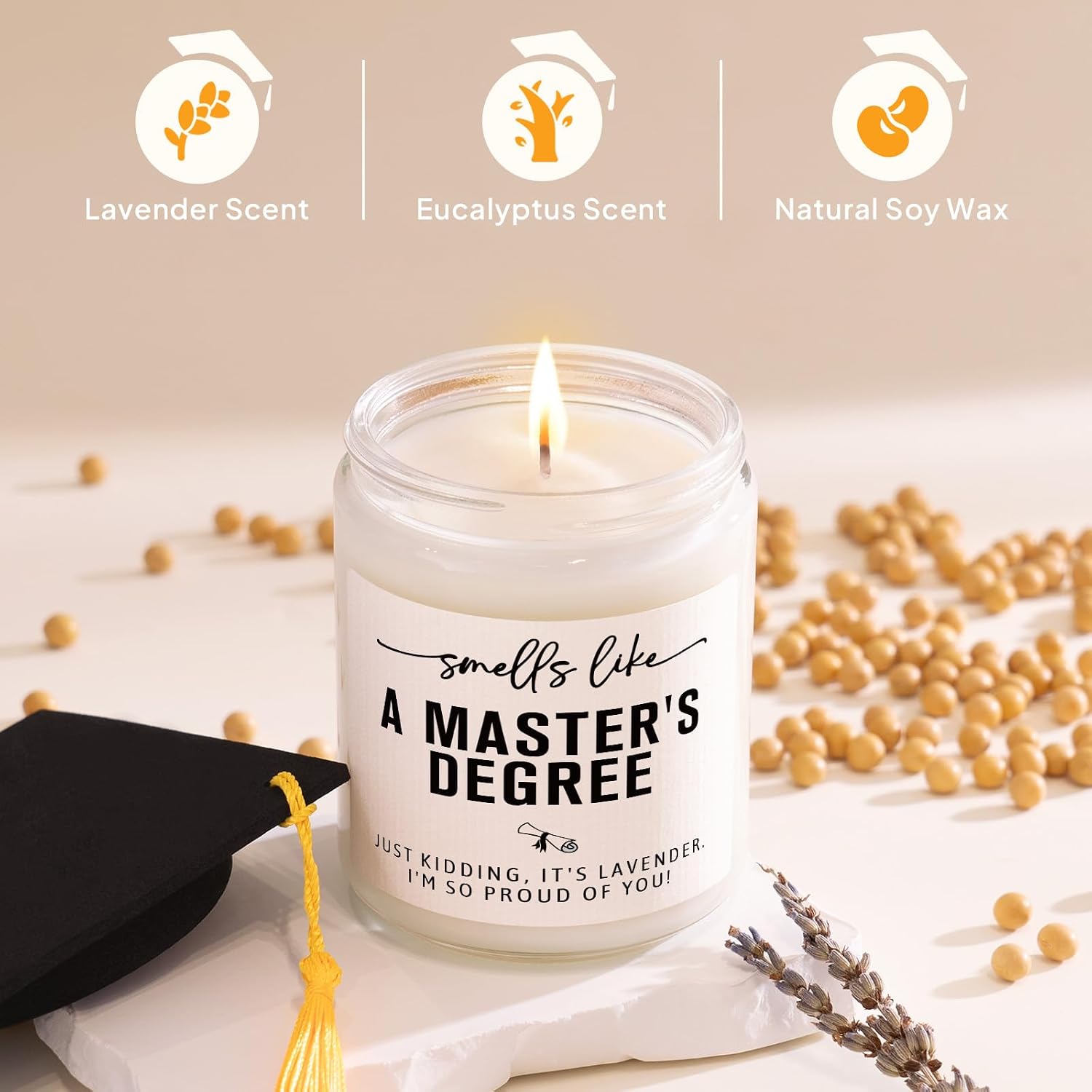 Masters Degree Graduation Gifts- Funny Masters Degree Candle