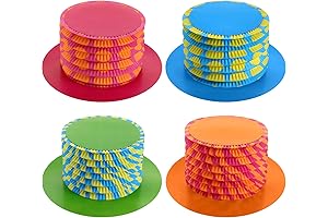 JOVITEC 8 Pieces 11.6 Inch Party Hats Mad Hatter Tea Party Decorations