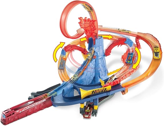 مجموعة المدرج الآلي Hot Wheels Volcano Escape FTD61