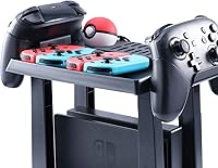 Vista 2 de Soporte de almacenamiento para Nintendo Switch, soporte de almacenamiento para accesorios de Nintendo Switch y 2 controladores Poke Ball Plus