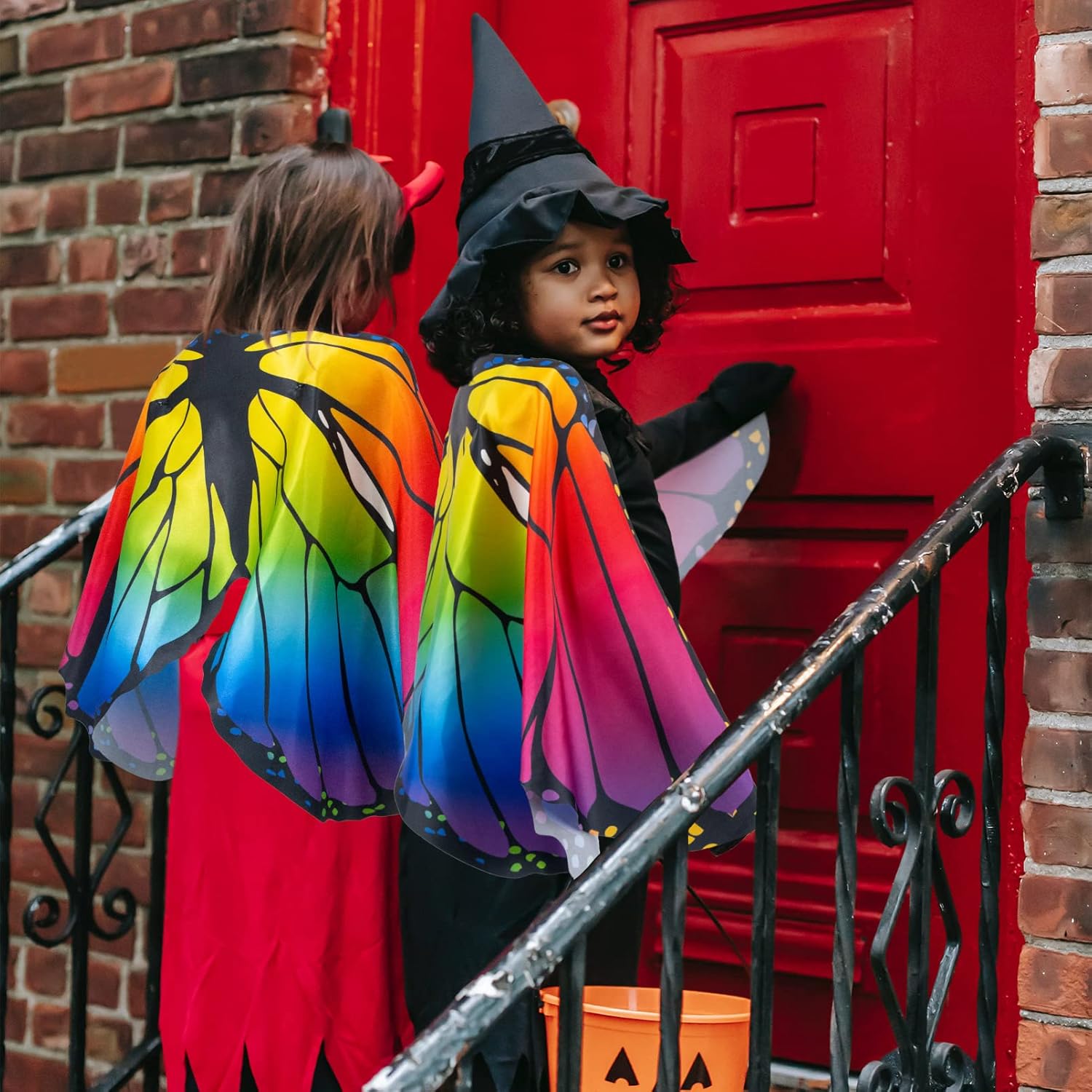 Miniatura 6 de Creatoy Fairy Butterfly-Wings-Costume for Girls Boys Monarch Butterfly Pretend Play Birthday Gifts Party Favors