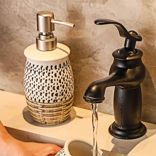 Miniatura 5 de Soap Dispensers Light Luxury Retro Ceramic Soap Dispenser Shampoo Shower Gel Bottled Separately for Kitchens, Bathrooms Soap and Lotion Dispenser