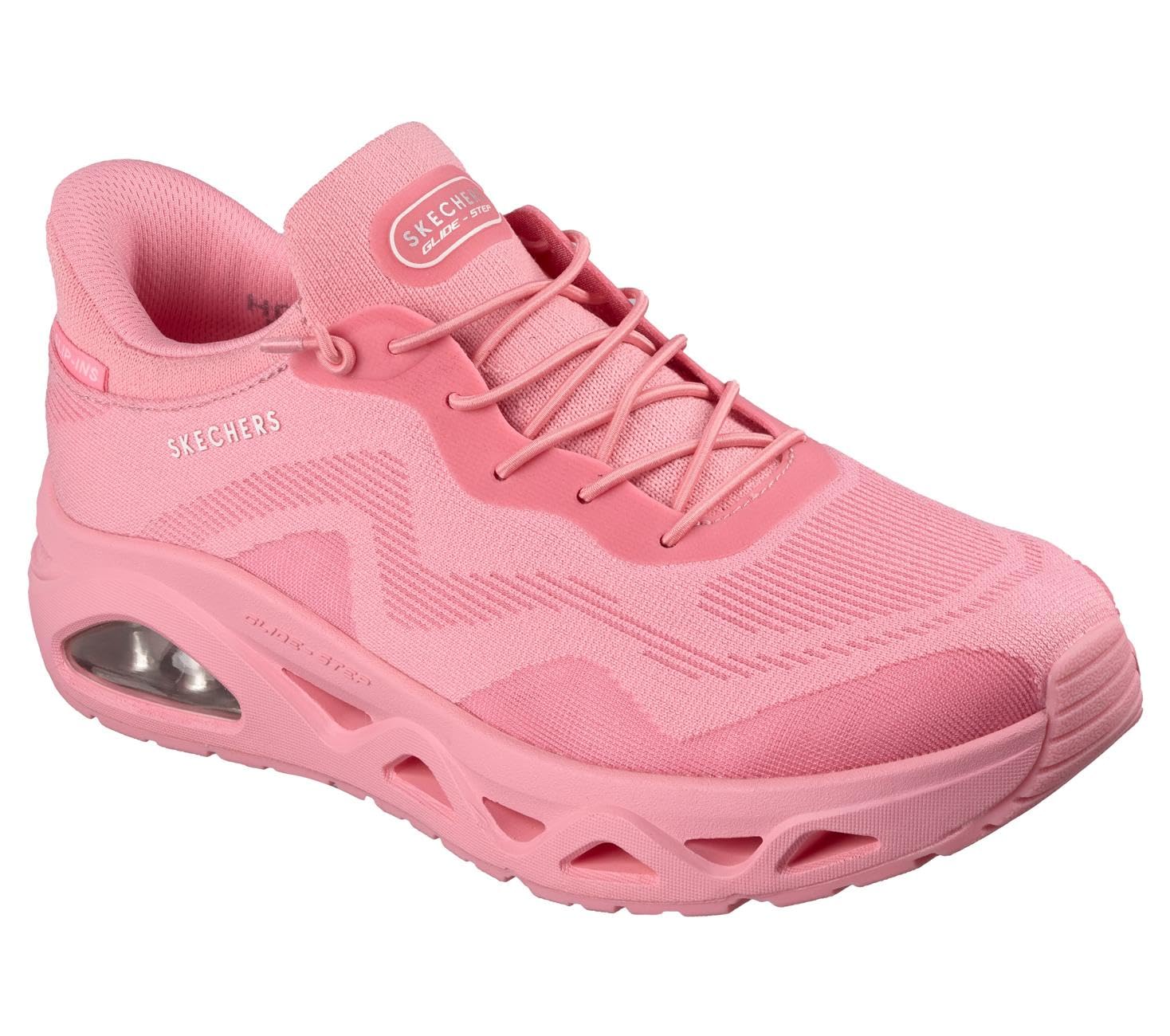 Skechers Women's Uno Glide-Step Air Gliders Sneaker, Pink Mesh, 6 UK