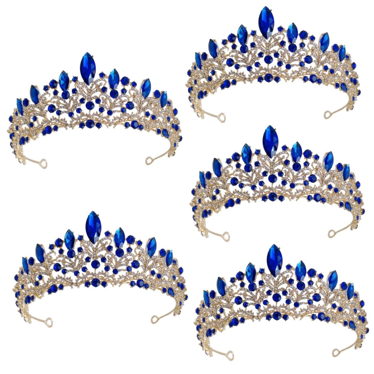 Healeved 5 Piezas Accesorio Para El Cabello Tiara Para Novia Boda Diamantes De Imitación Nupcial Boda Para La Novia Para Niña Mujer Mujer Joyería Del Pelo Novia Healeved