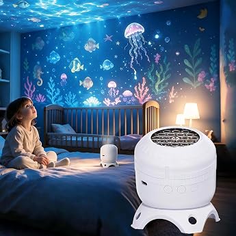 5D Hologram Projector 360  Dynamic Rotating LED Projector with 8 Films [Energy Class A]