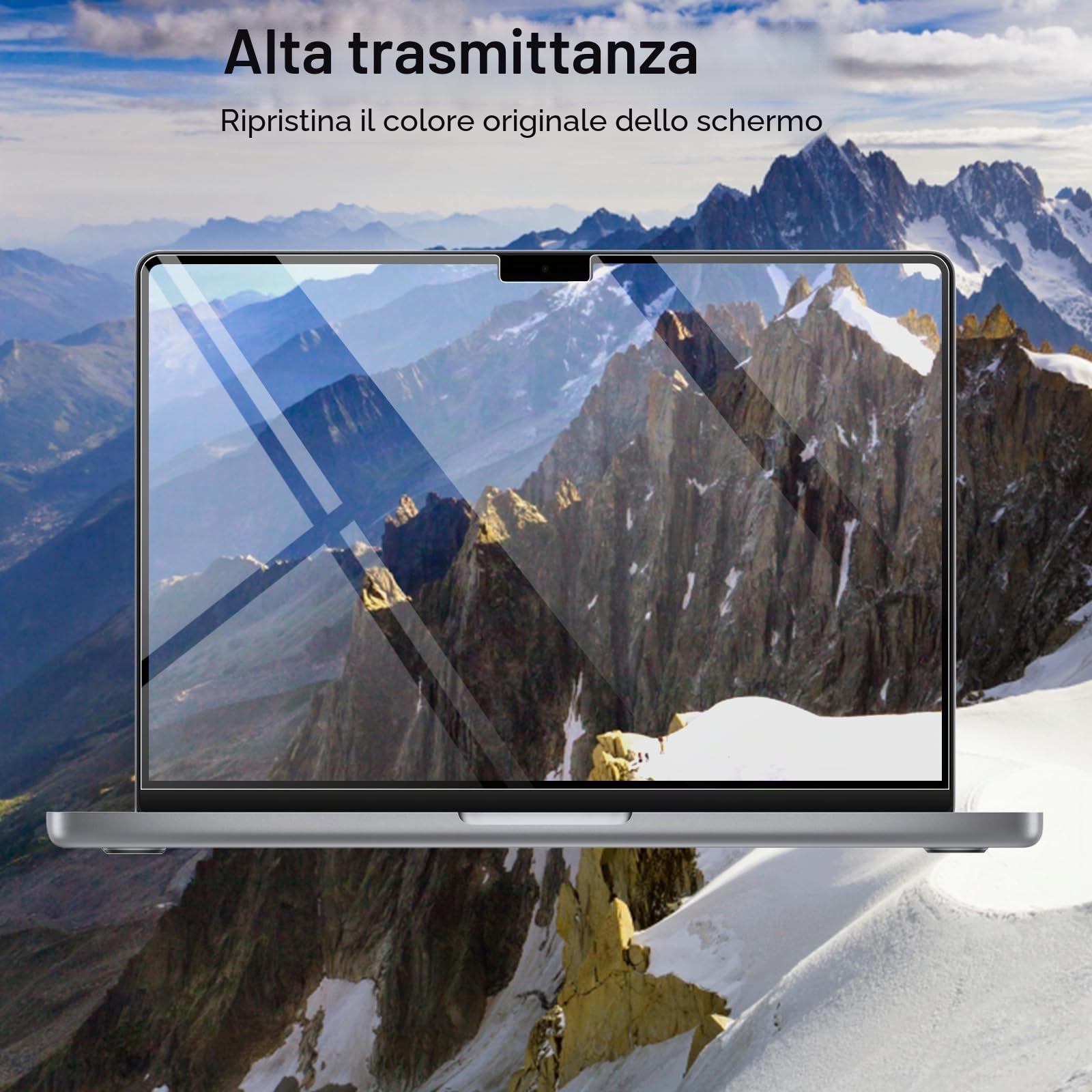 Pellicola proteggi schermo per 2026-2022 MacBook Air 13,6 pollici M5 M4 M3 M2 Chip A3240 A3113 A2681 Rilasciato 5H Durezza Anti Graffio Protezione Polvere