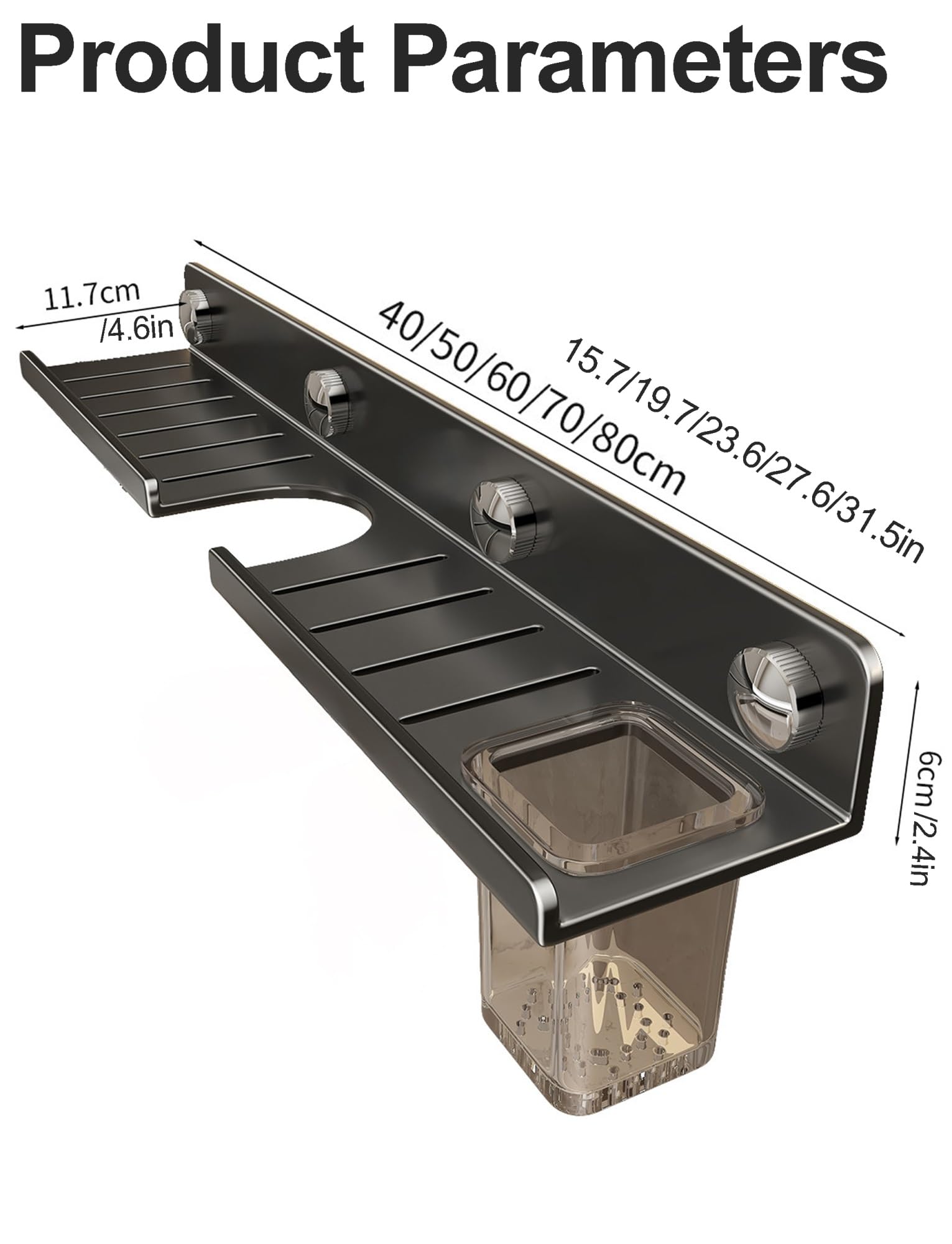 Mensola in legno naturale sopra il rubinetto, 50 cm, per bagno e cucina, salvaspazio, per un facile accesso e un drenaggio efficiente