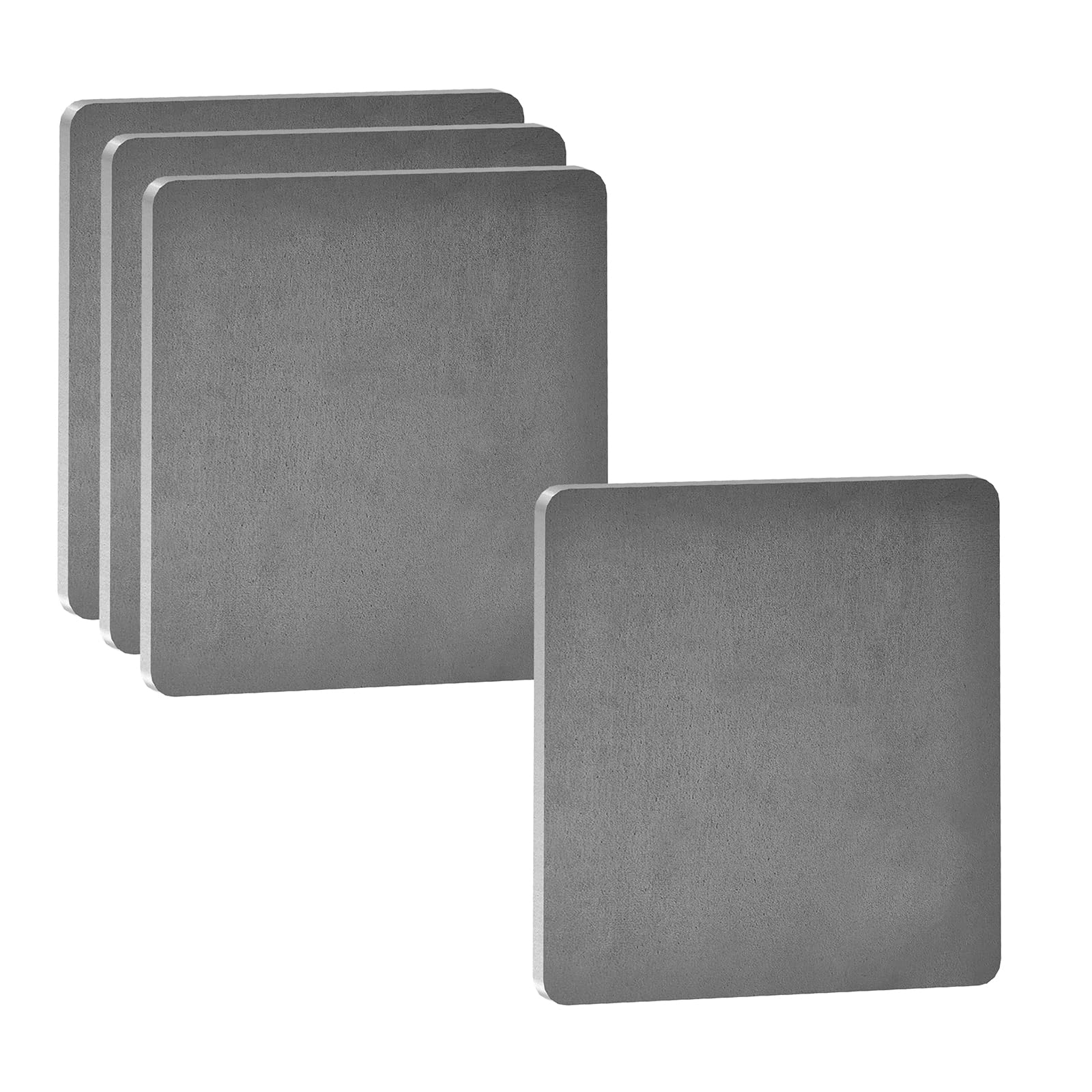 4 pièces Tôle d'Acier,152 x 152 x 2 mm Plaques d'Acier Acier Laminé à Chaud de Haute Qualité Idéal pour Supports de Poutres, Réparations, Bases et Projets de Bricolage