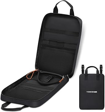 Camp Kitchen Organizer, High Capacity Camping Cooking Utensils Bag, with Hanging Hooks and Paper Towel Holder, Multi-pocket Waterproof Portable Storage for BBQ Outdoor Cooking Essentials