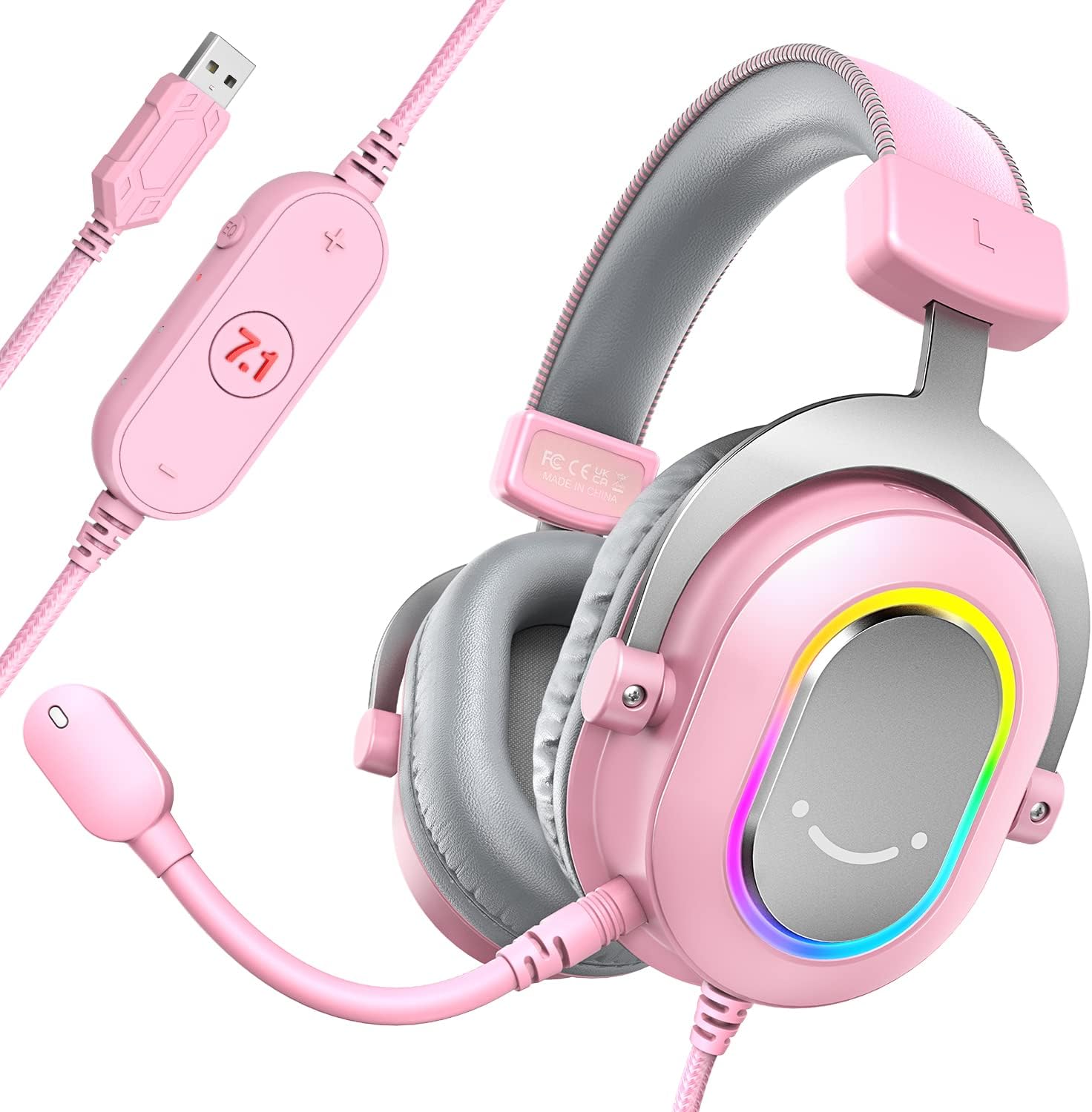 FIFINE Gaming Headset (H6-Pink)