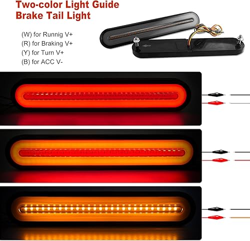 Miniatura 4 de Kit de luces LED para guardabarros traseros duales, compatible con Harley Davidson Motorcycles Road King Glide, montaje vertical con tira de luz