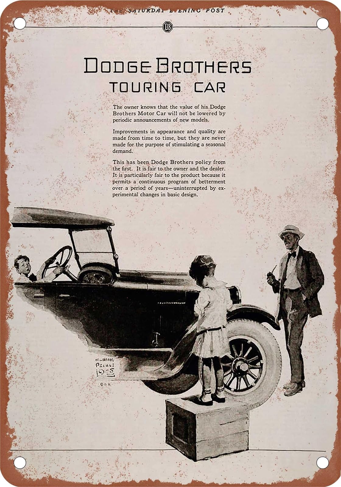 METAL SIGN - 1925 Dodge Vintage Ad 03 - Old Retro Rusty Look home decor