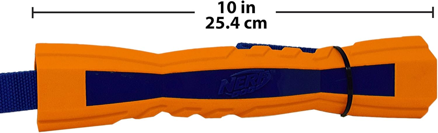 Nerf Dog Megaton Competition Stick Dog Toy, Lightweight, Durable and Water Resistant, 12 Inches, for Medium/Large Breeds, Single Unit, Blue/Orange