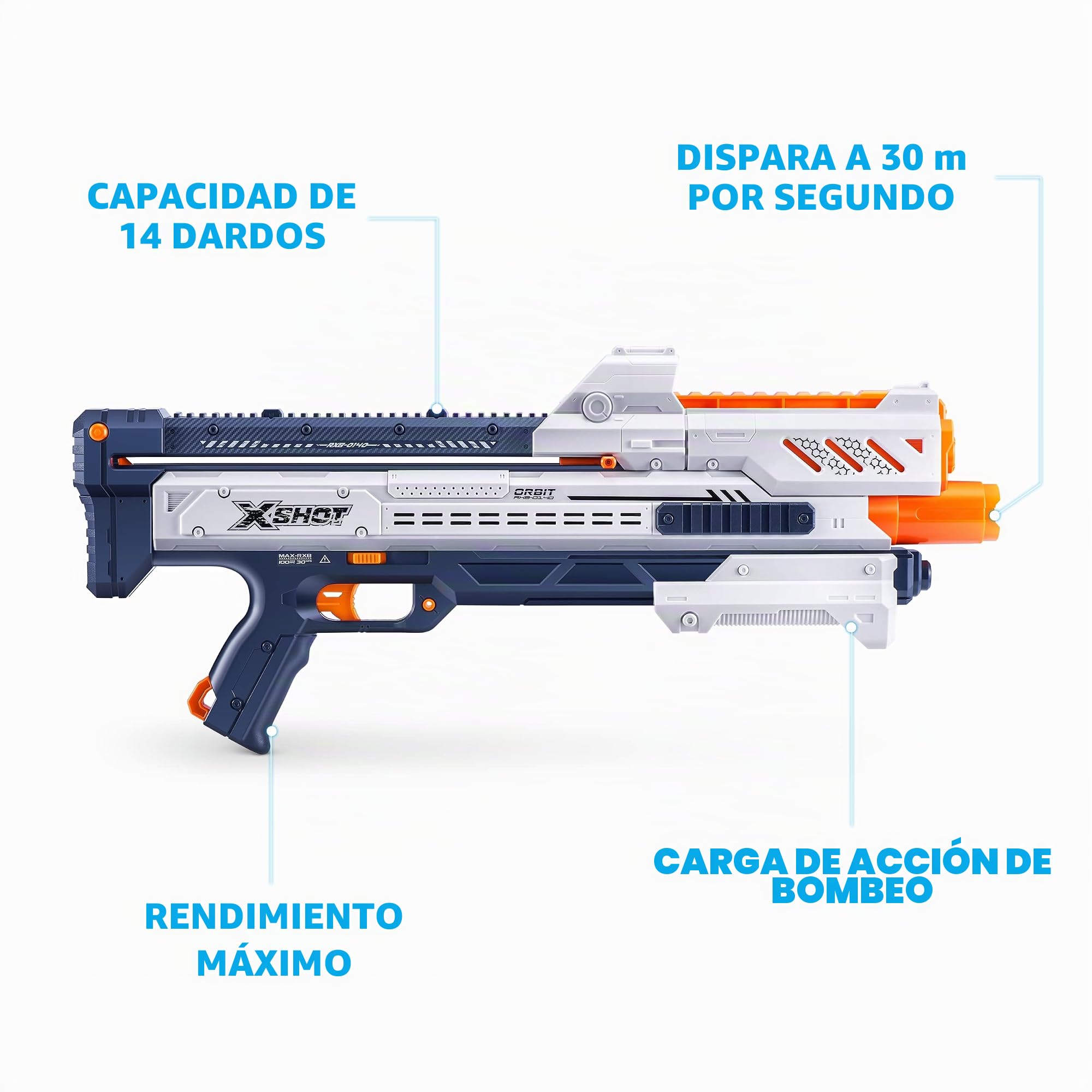 X-Shot Dart Ball Blaster Chaos Orbit 2 Pack (100 Dardos) por ZURU