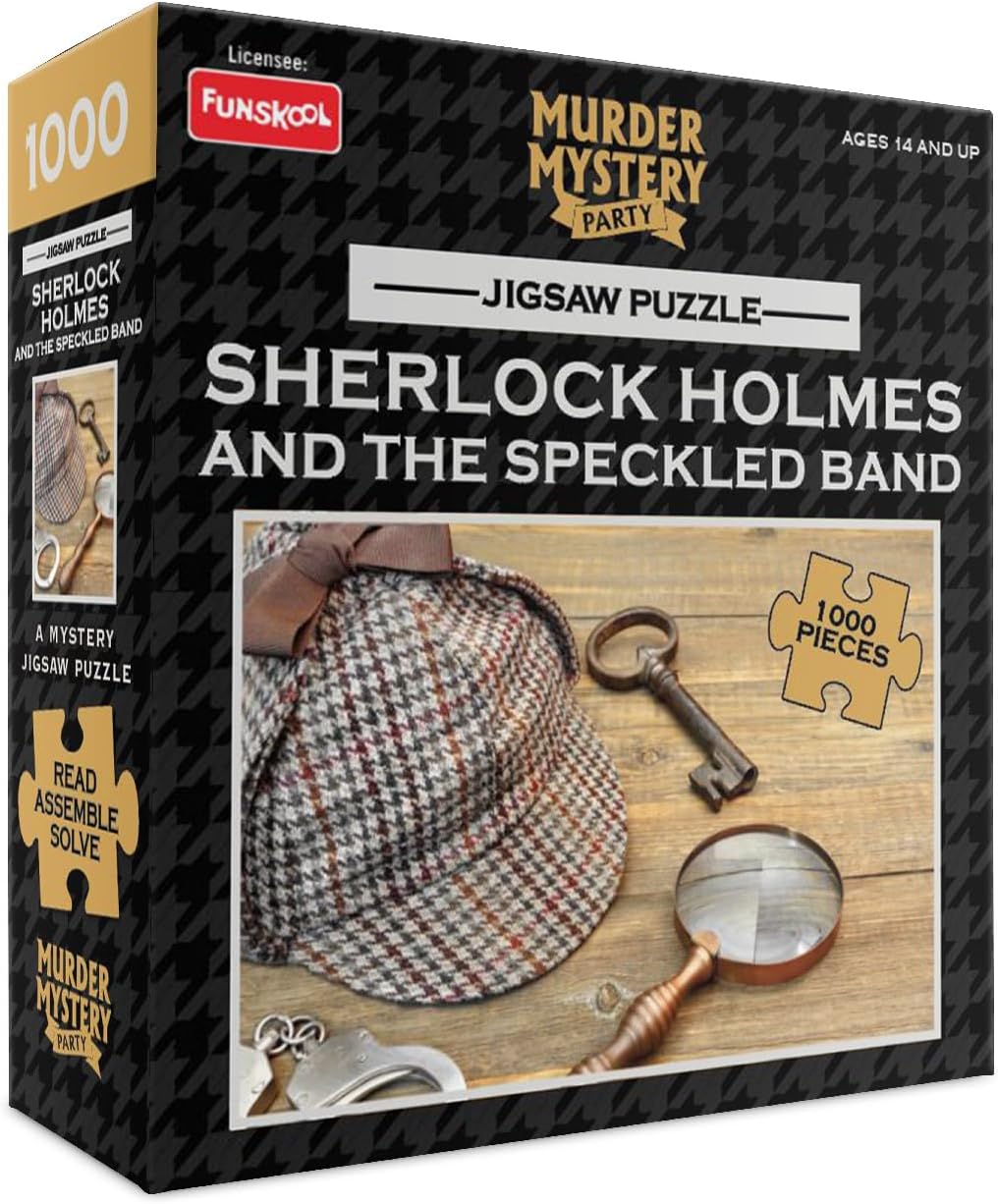 Play & Learn Funskool Sherlock Holmes and The Speckled Band Jigsaw Puzzle Game for Kids, 1000 Piece, Educational, Learning & Development, Fun Activity Toy for Children, Gift Set for Kid, Age 14+ Years