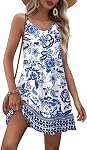 RIROW Women Summer Dresses Spaghetti Strap Beach Cover Ups