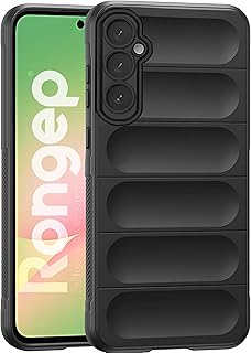 Rongep Samsung Galaxy A56 için Koruyucu Kalın Yapılı Rugged TPU Silikon Kılıf Kamera Yükseltili İçi Süet Dokulu Kenarlar