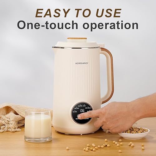 Miniatura 7 de Máquina para fabricar leche de nuez 6 en 1, batidora de panel táctil completo para cocina, máquina automática de bebidas a base de plantas de 32
