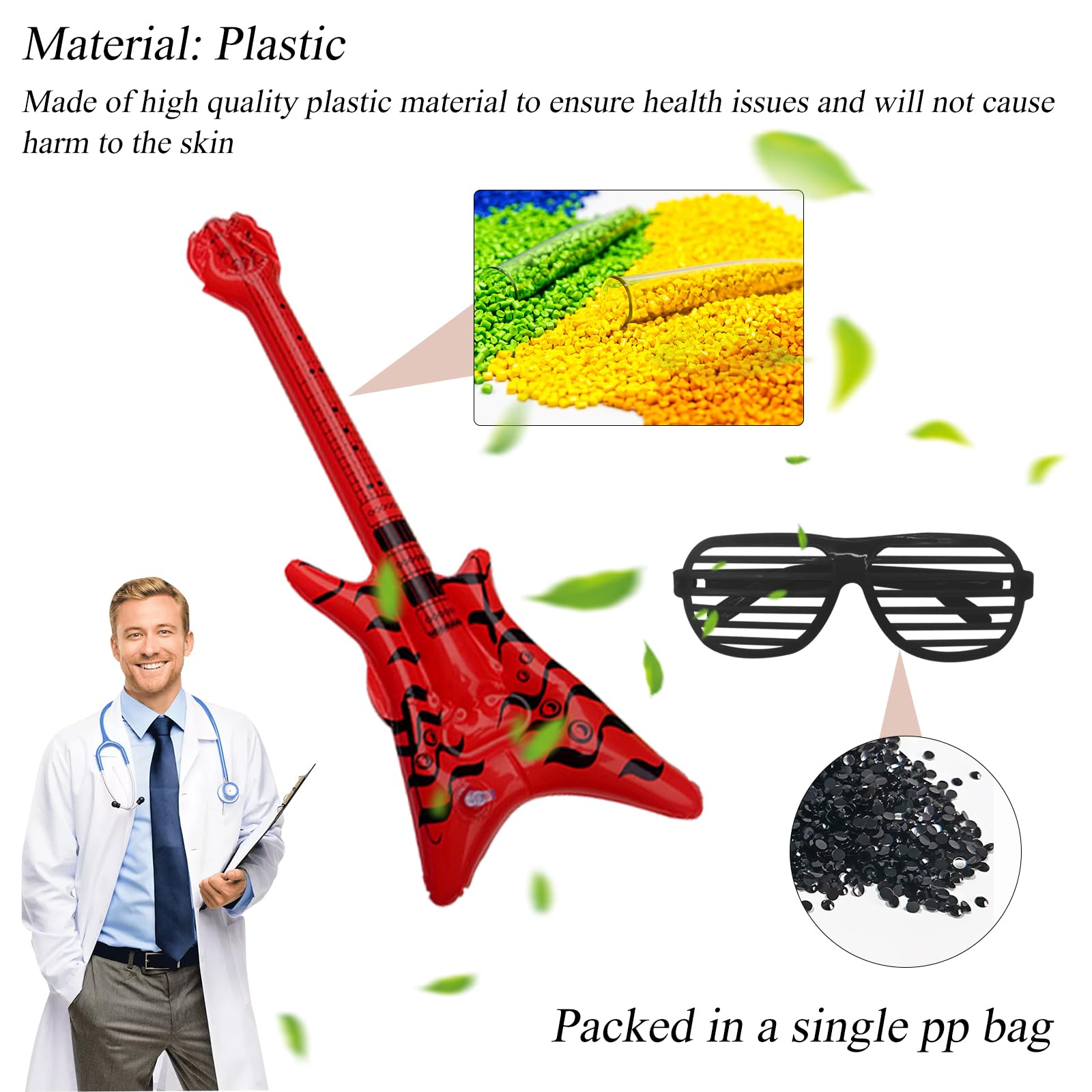 Lot de 68 accessoires de décoration de fête - Accessoires de boîte photo - Décoration de fête - Perruques gonflables - Accessoires de fête pour mariage, Halloween, Noël, décoration de table