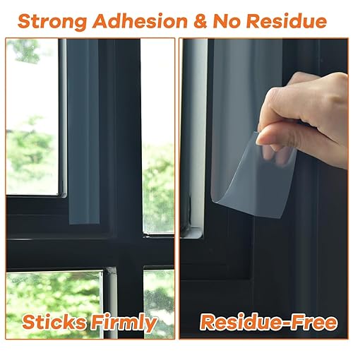 Miniatura 3 de YoleShy Paquete de 3 cintas transparentes de sellado para ventanas de 2 pulgadas x 30 yardas, sin residuos, aislamiento de ventana resistente para