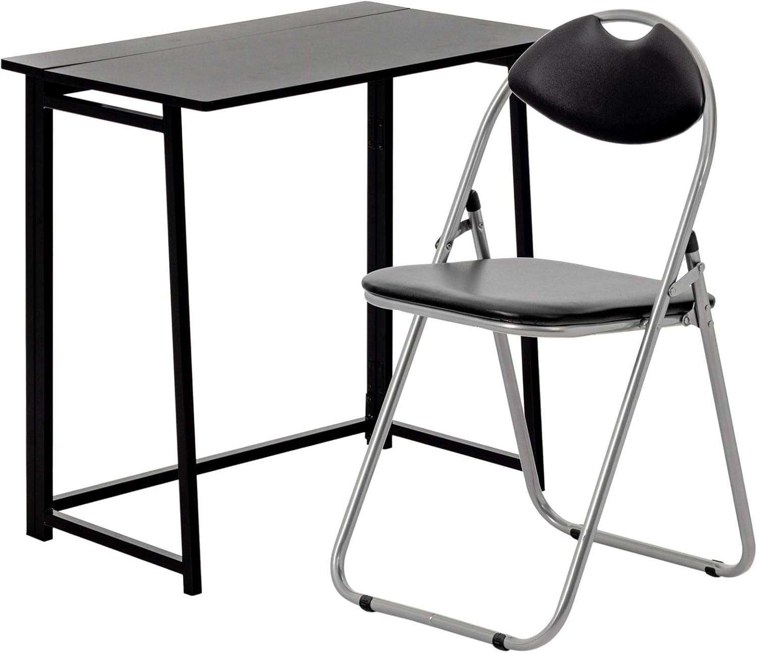 Harbour Housewares 2 Piece Folding Desk and Chair Set Small Modern