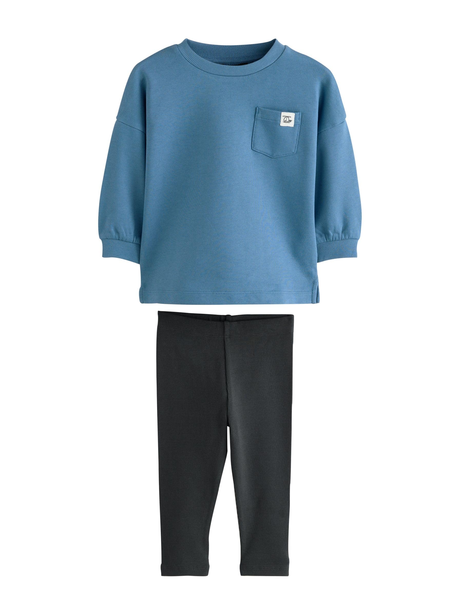 NEXT Jungen Langarmoberteil und Leggings im 3er-Set