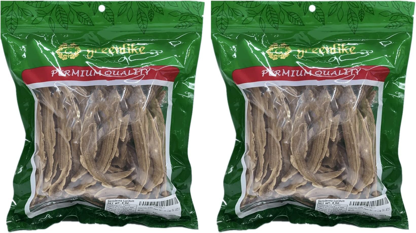 Dried Japan Red Reishi Mushroom Slice - 8 oz Ling Zhi ็ต่็ ็ต่ ๆฅๆฌ็ต่็ (Pack of 2)