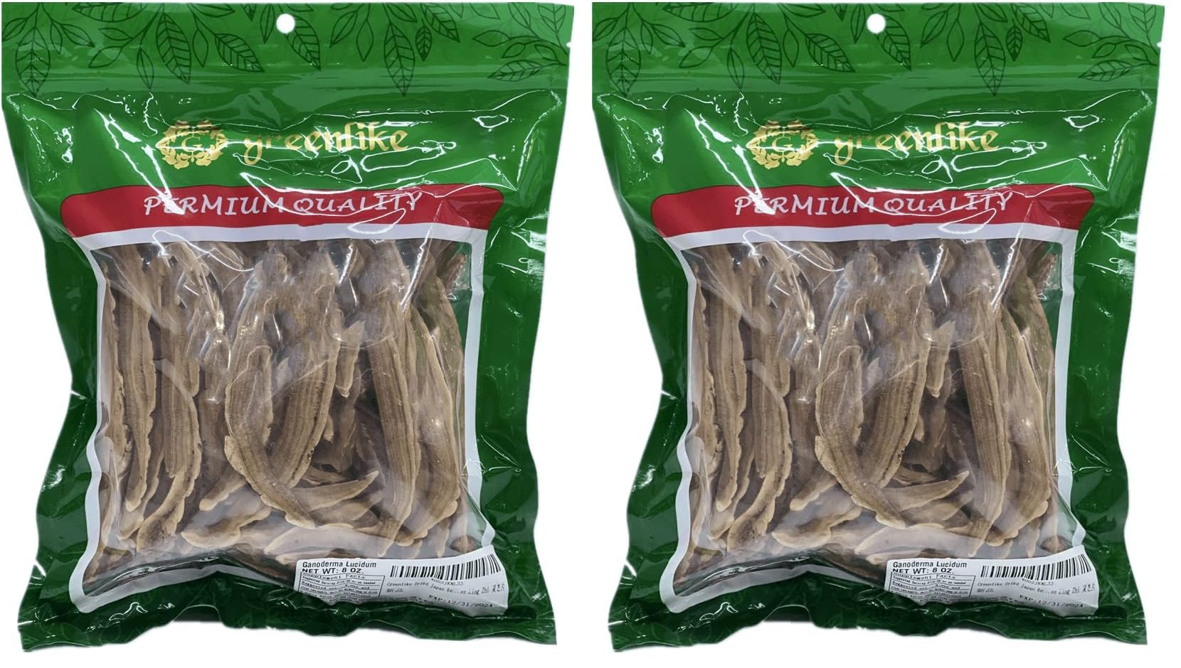 Dried Japan Red Reishi Mushroom Slice - 8 oz Ling Zhi 灵芝片 灵芝 日本灵芝片 (Pack of 2)
