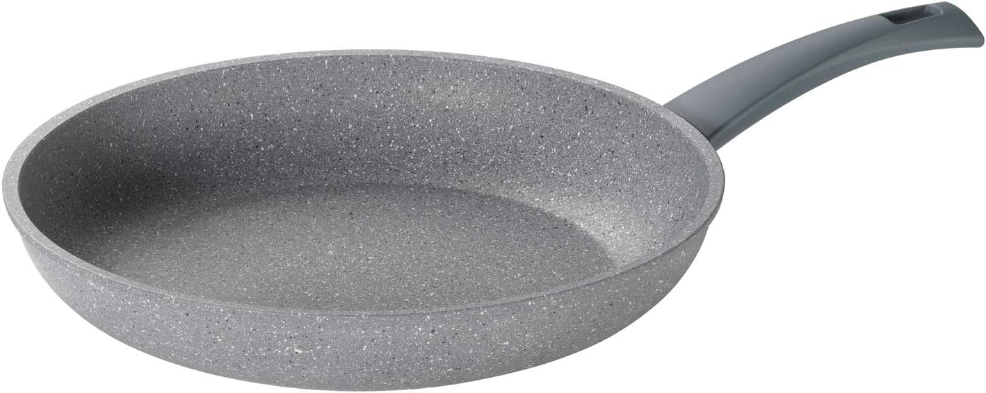 MOPITA SMART LIVINGROVP24MO101 Roccia Viva Forged Aluminum Frypan with Soft-Touch Handle, 24 x 5 cm, Aluminium, Black