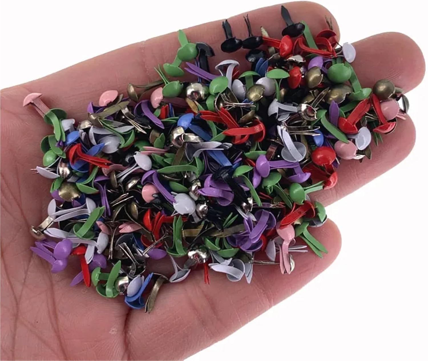 Brads 2000pcs 0.5cm Iron Round Metal Mini Brads for Scrapbooking Accessories Embellishment Fastener DIY Handmade Decorative Brads for Crafts(Black)