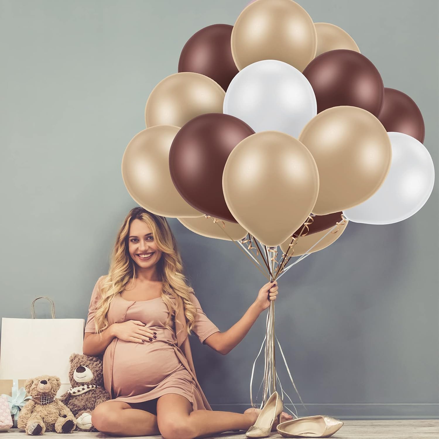 Gejoy 24 Pcs Brown Cream White Balloons Neutral Color Balloons 10 Inch Latex Retro Assorted for Baby Shower Birthday Jungle Safari Wedding Anniversary Waiting to Exhale theme Party Decorations - Image 6