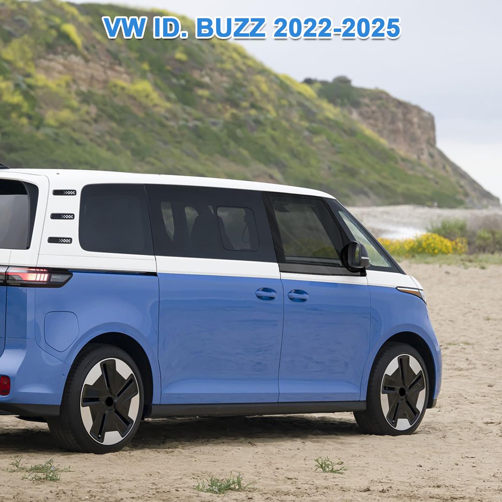 Magnéticas Pantallas Ventana Reemplazo para VW ID. Buzz 2022-2026, Malla para Insectos para Puerta Delantera (Par), Mantiene Alejados a Los Insectos Malla Magnética para Insectos, Fácil Instalar
