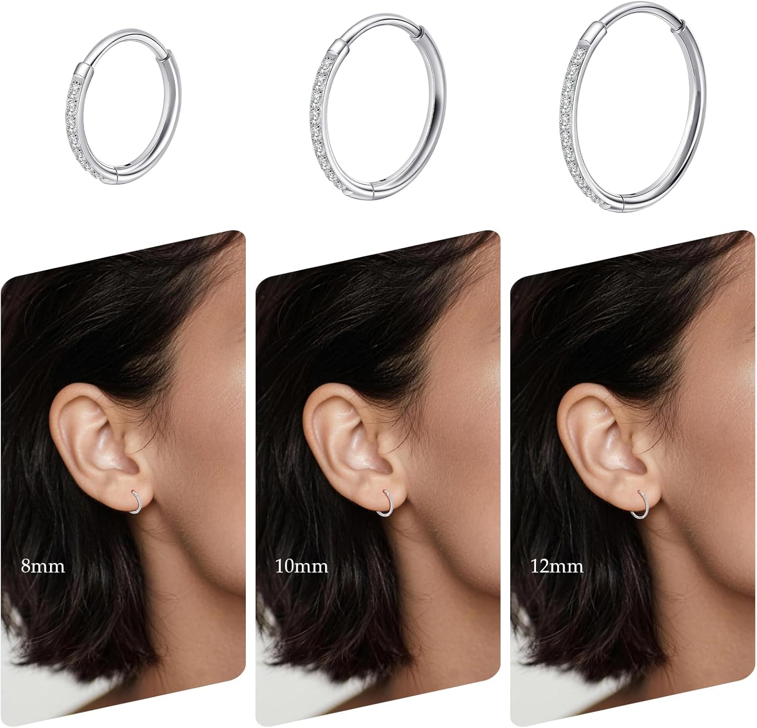 Limerencia Titanium Hoop Earrings for Women,G23 Implant Grade Pure Titanium Lightweight Hoop Earrings for Women Men Sensitive Ears - Image 5