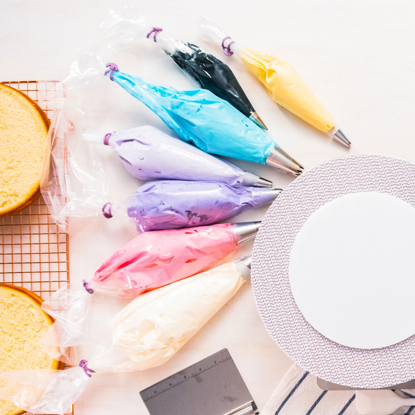 Spritzbeutel aus Kunststoff, 47 cm, Einweg-Kuchendekorationsbeutel, bruchsicher, Spritzbeutel aus Kunststoff für Kuchen, Sahneglasur und Keksdekoration, 200 Stück