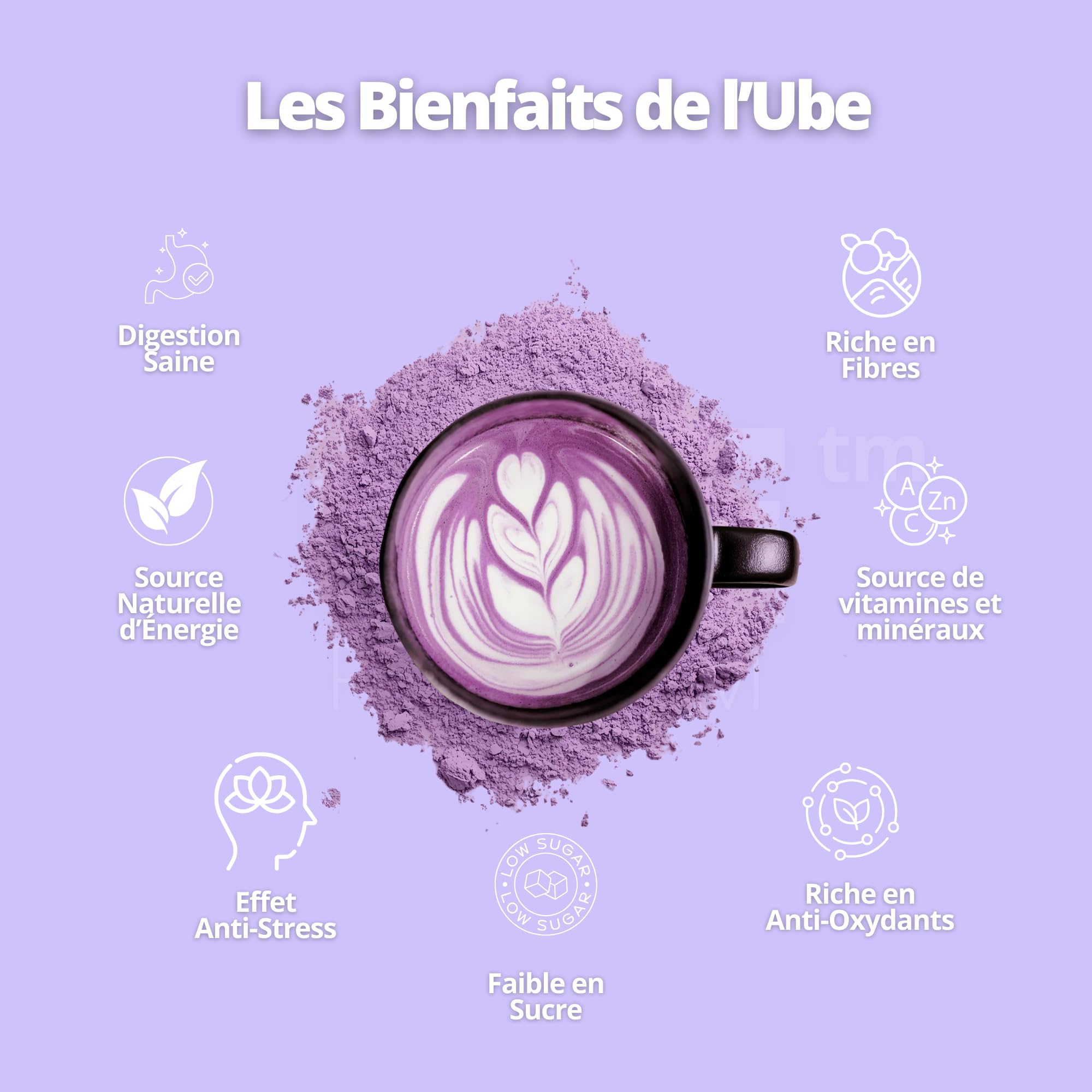 UBE PREMIUM - Ube Poudre 100% Naturelle et Authentique Qualité Premium– (200 g) Igname Violet (Dioscorea alata) – Ube Latte, Glaces, Bubble Tea & Desserts – Vegan, Sans Gluten, Colorant Naturel