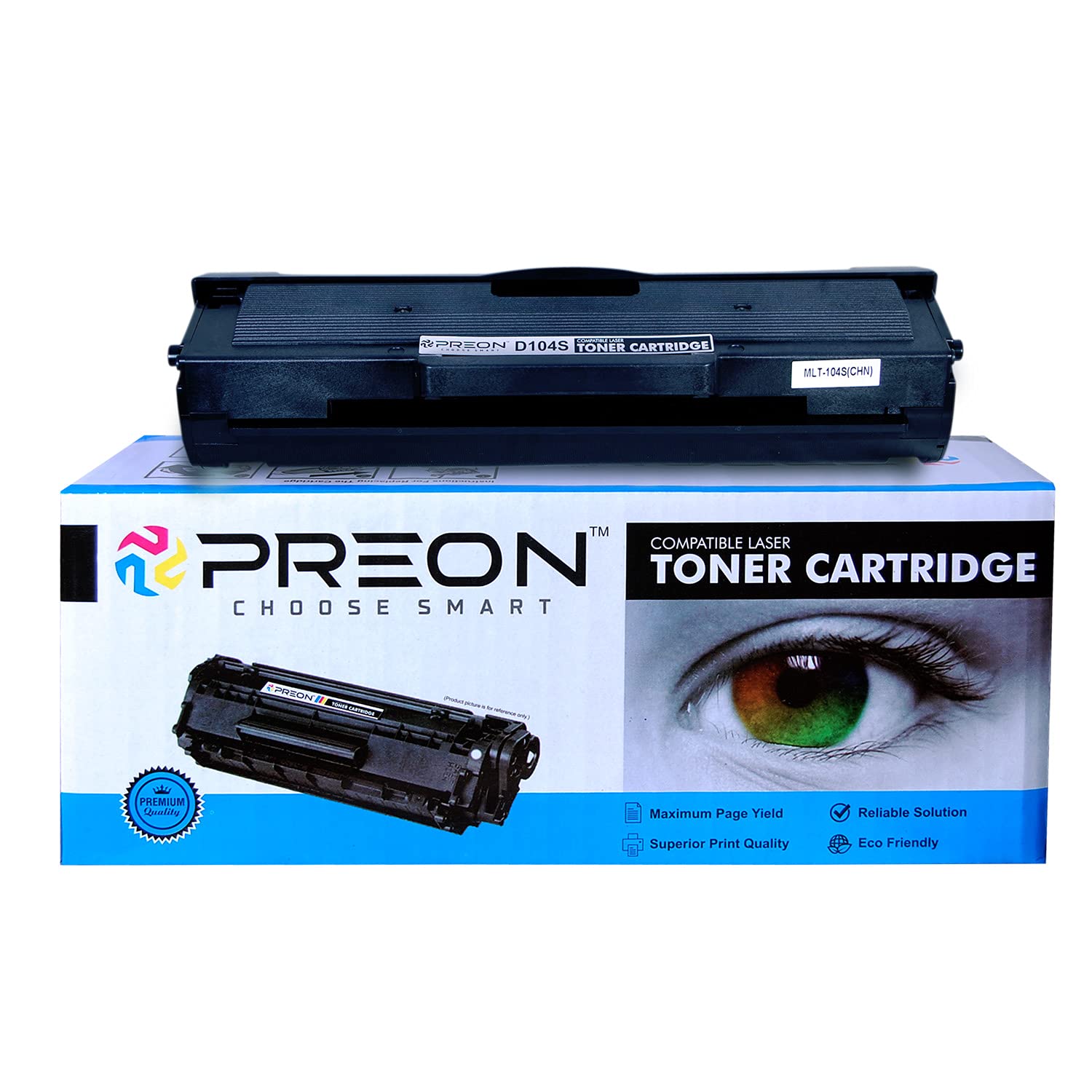 PREON MLT-D104 Premium Laser Toner Cartridge for Samsung ML-1600,ML-1660,ML-1665,ML-1666,ML-1670,ML-1675,ML-1676,ML-1860,ML-1865,ML-1866,SCX-3200,SCX-3201,SCX-3201G,SCX-3205,SCX-3206,SCX-3218 (1 pcs)