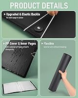 Vista 5 de Nicpro Art Portfolio 11x17, Upgraded Large Portfolio Folder for Artwork with 30 Pockets Display 60 Pages, Presentation Book Binder with Protector